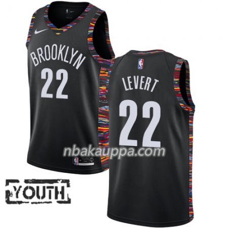 Brooklyn Nets Caris LeVert 22 2018-19 Nike City Edition Musta Pelipaidat Swingman - Lasten